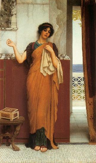 John William Godward Idle Thoughts Norge oil painting art